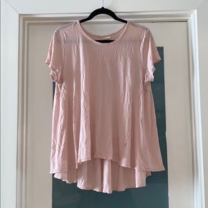 flowy light pink tee